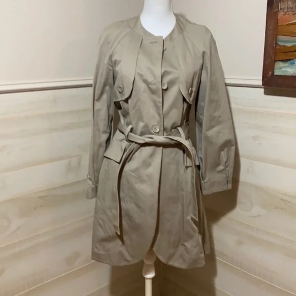 Simply Vera Vera Wang Beige Trench Coat Large